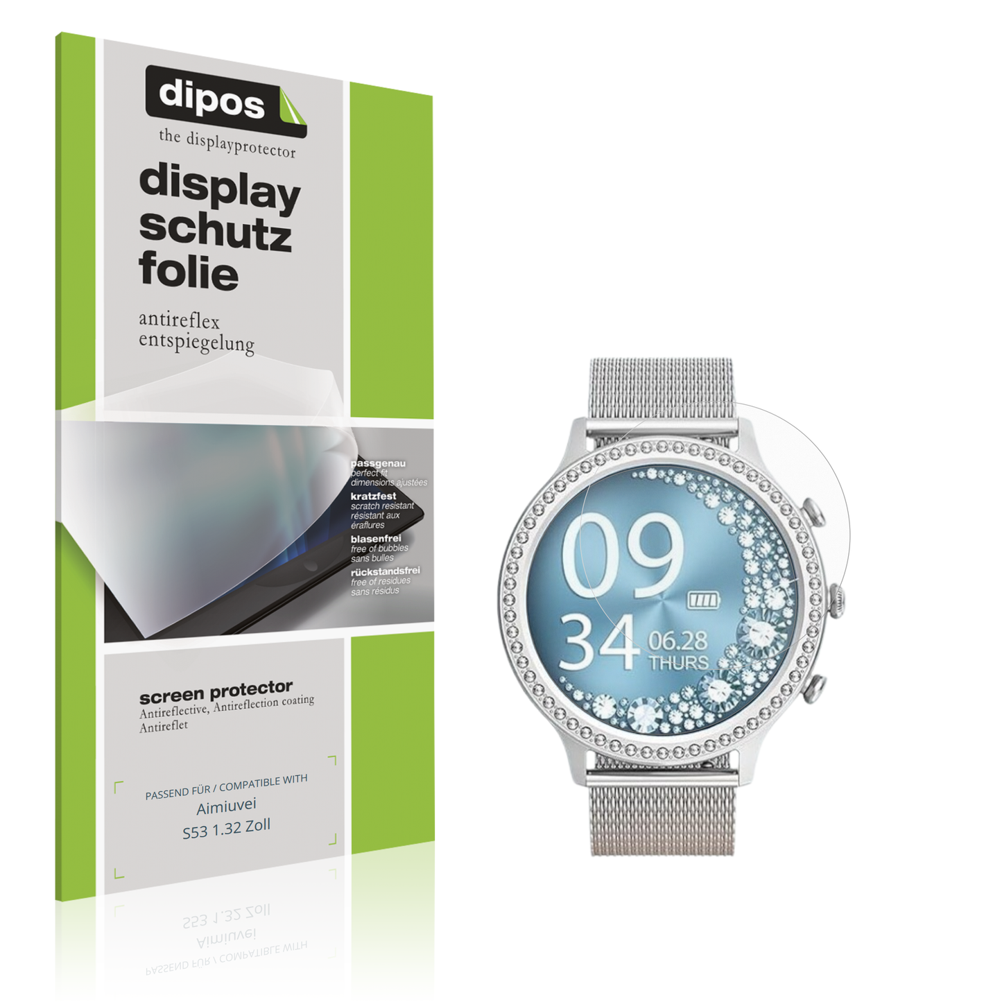 6x Schutzfolie matt für Aimiuvei S53 1.32 Zoll Display-Schutzfolie