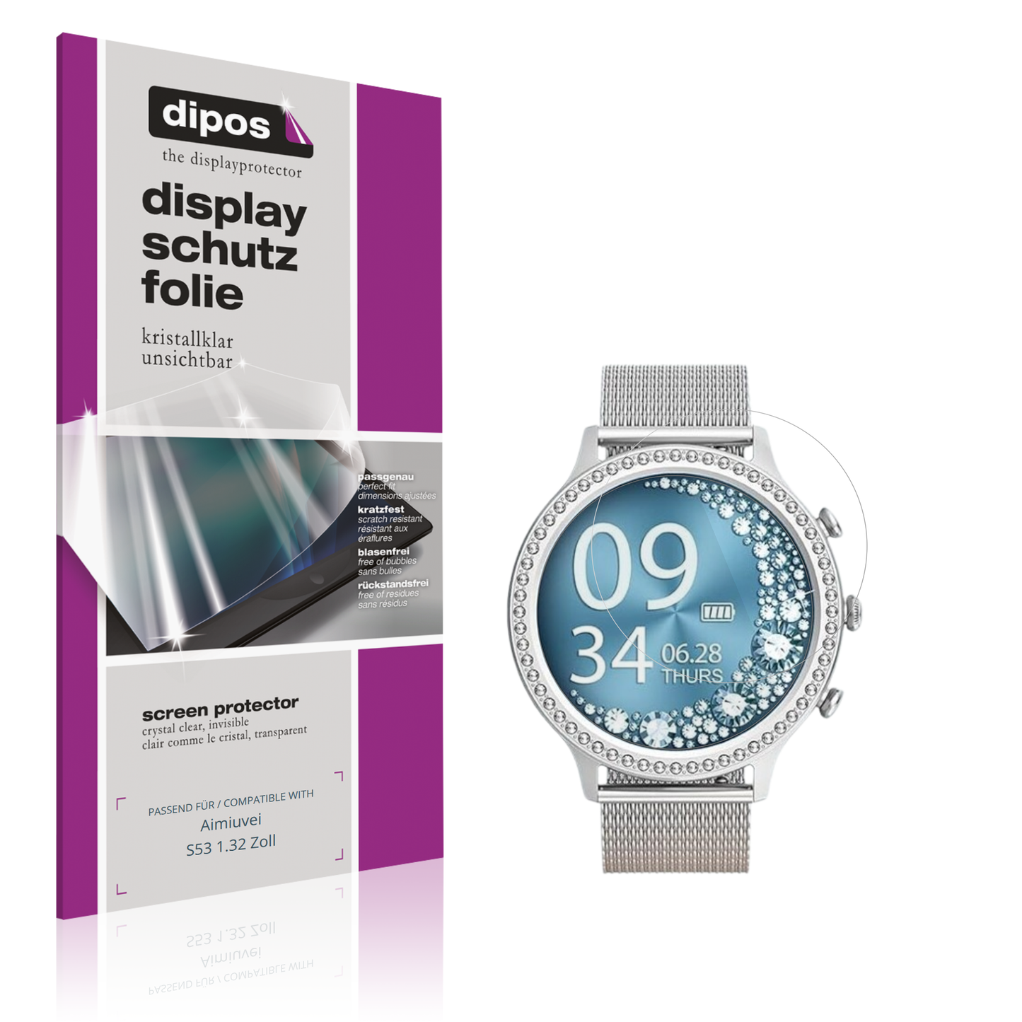 6x Schutzfolie klar für Aimiuvei S53 1.32 Zoll Display-Schutzfolie