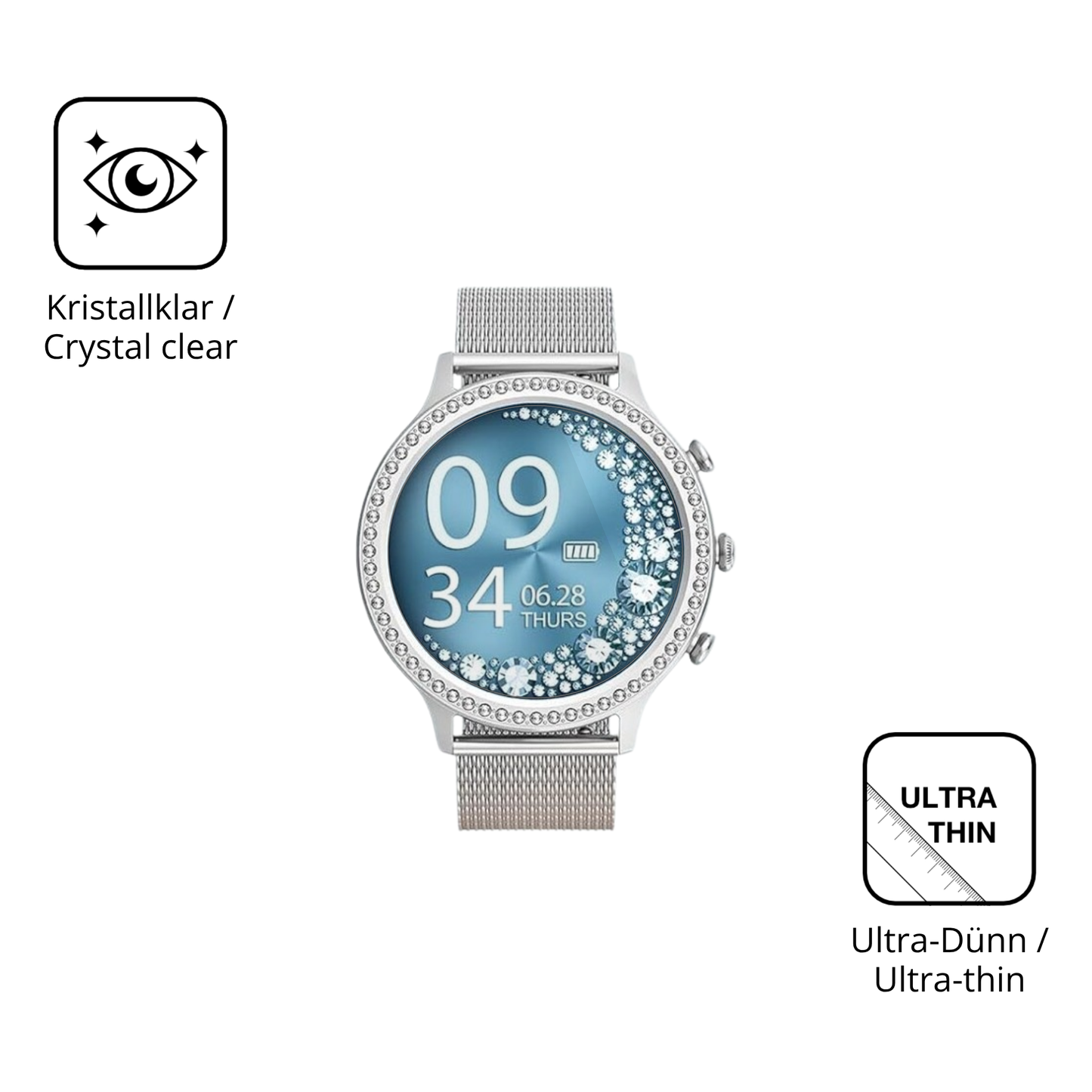 6x Schutzfolie klar für Aimiuvei S53 1.32 Zoll Display-Schutzfolie