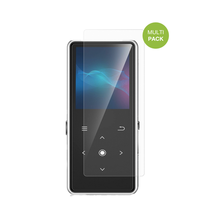 AiMoonsaB27 MP3-Player mit aufgebrachter dipos Displayschutzfolie, die lästige Fingerabdrücke minimiert