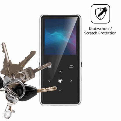 Schutz gegen Kratzer auf dem AiMoonsa B27 MP3-Player Glas durch Schlüssel oder Ähnliches