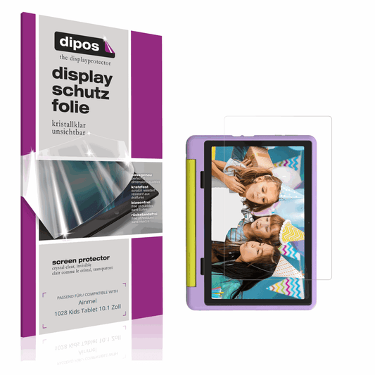 2x Schutzfolie klar für Ainmel 1028 Kids Tablet 10.1 Zoll Display-Schutzfolie