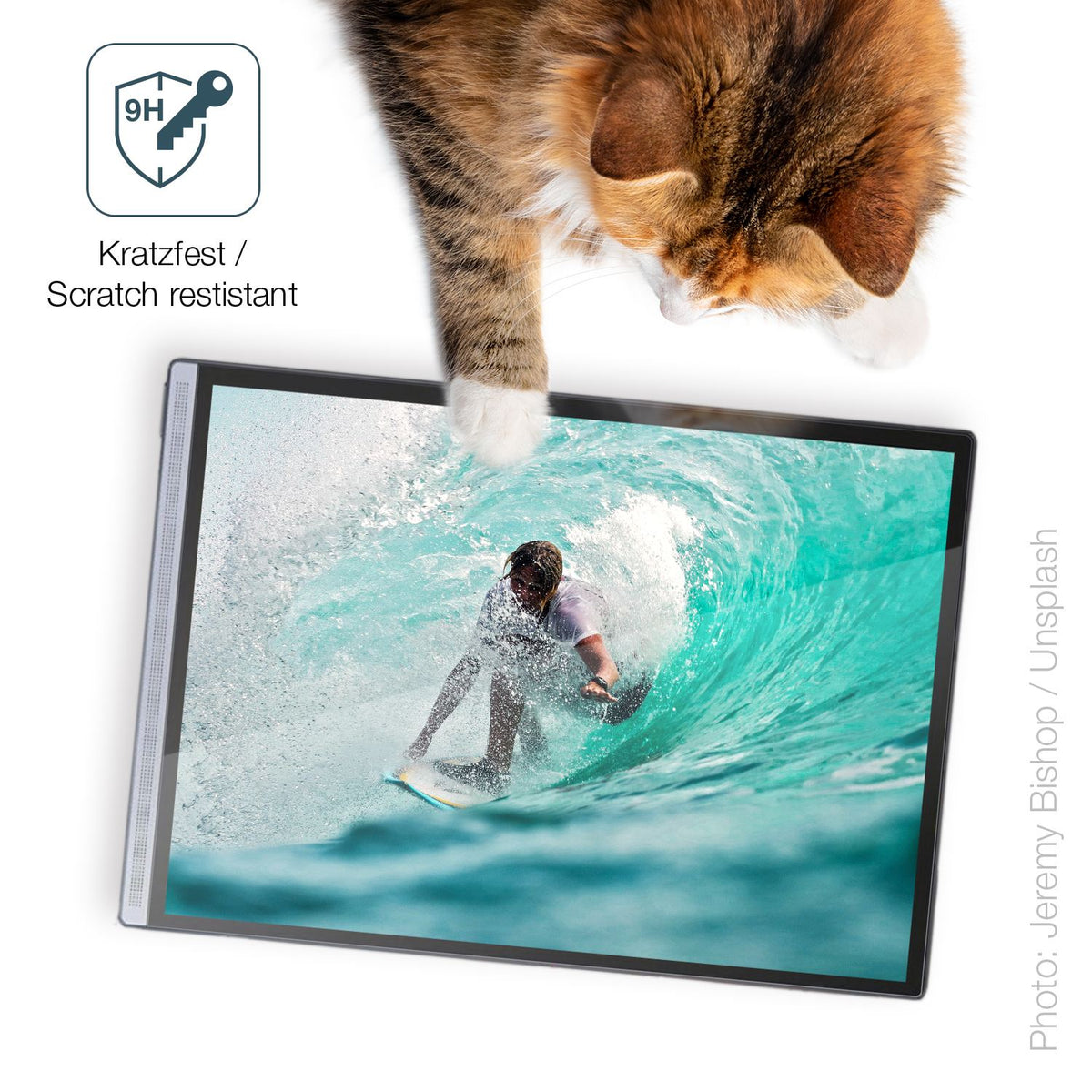 dipos Displayschutz für Ainote Air 2 8.2 Zoll, transparente Oberfläche, perfekte Passform auch für die Rundungen
