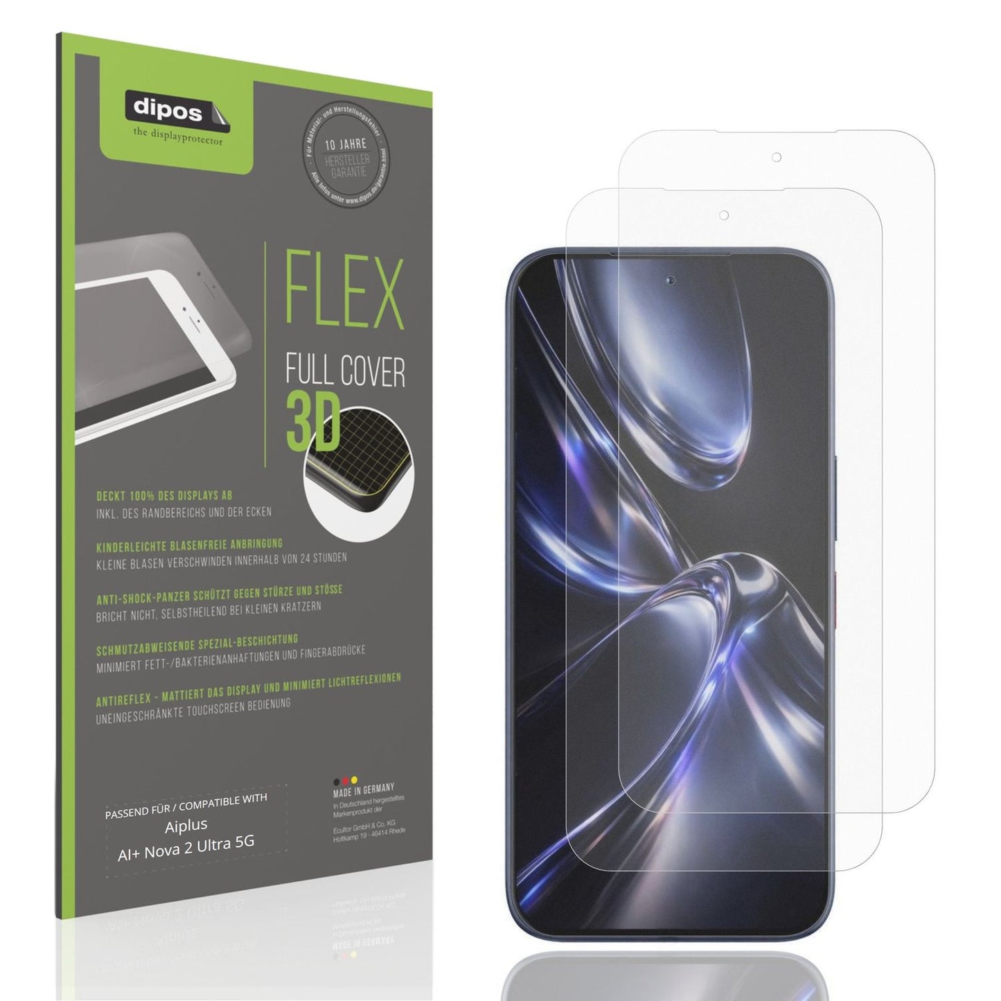 2x Full Cover Schutzfolie matt für Aiplus AI+ Nova 2 Ultra 5G