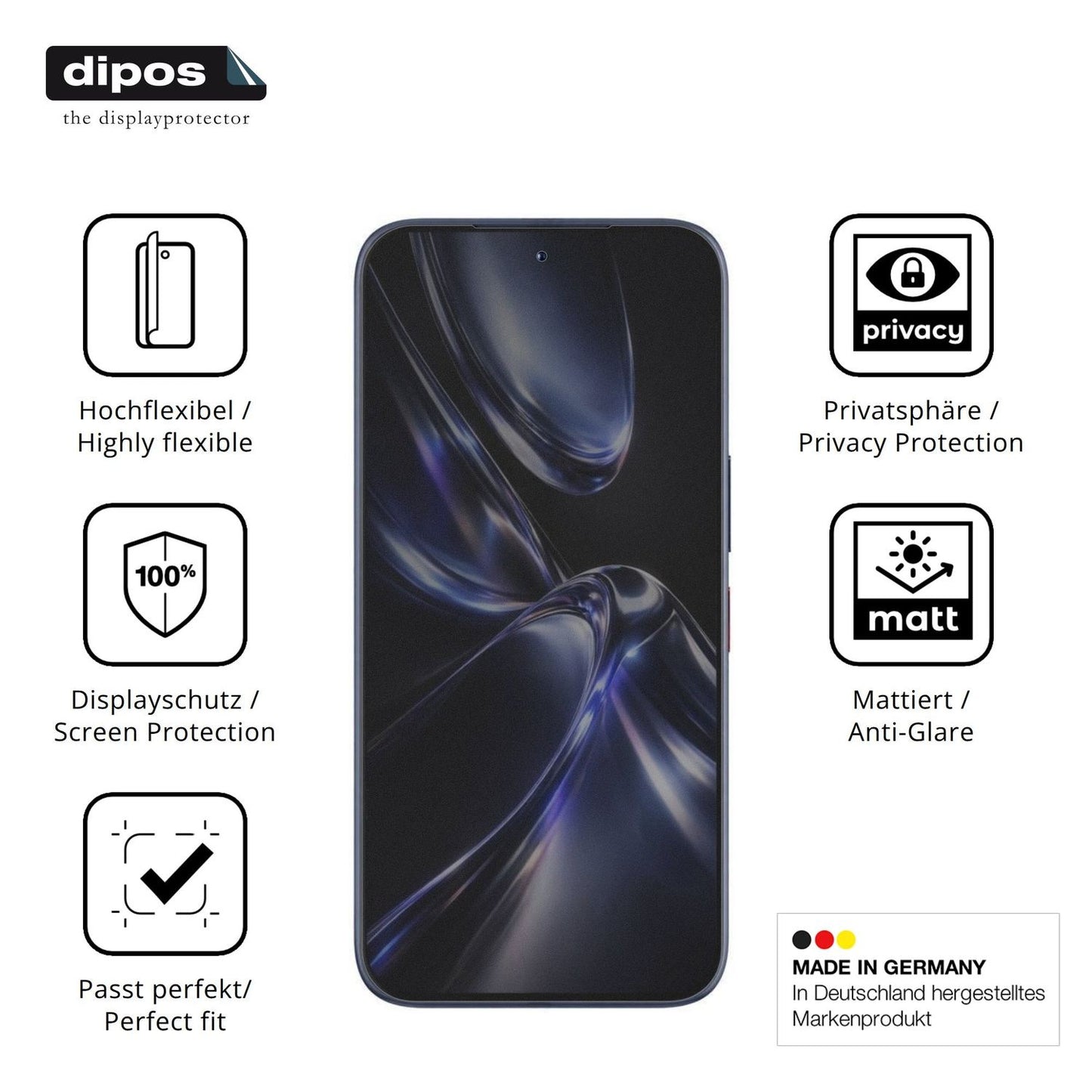 Full Cover Privacy Blickschutzfolie für Aiplus AI+ Nova 2 Ultra 5G