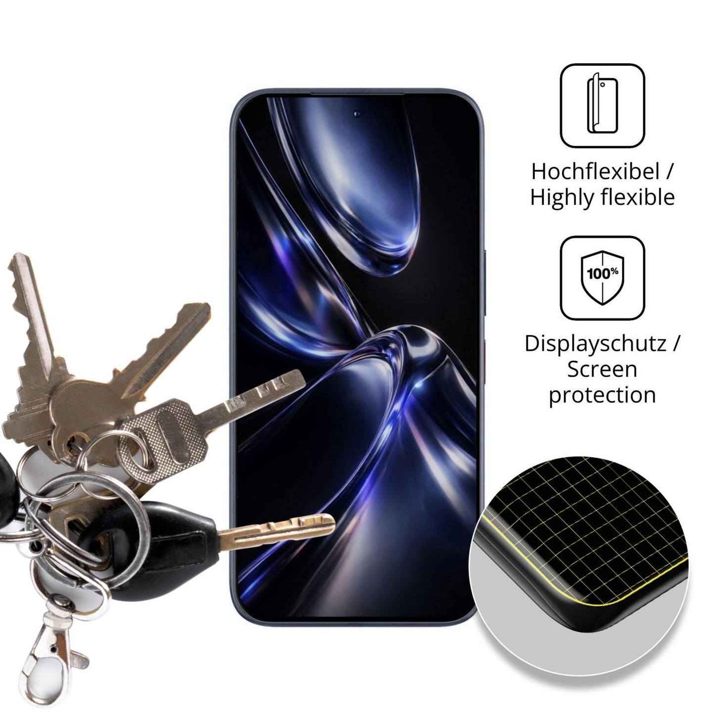 2x 3D Full Cover Schutzfolie für Aiplus AI+ Nova 2 Ultra 5G