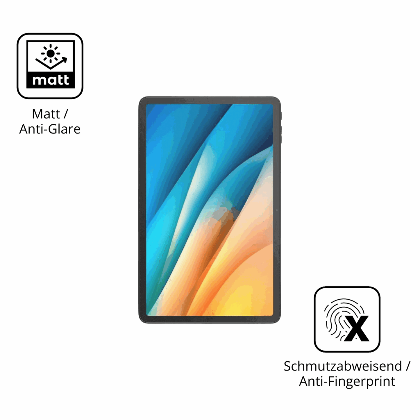 2x Schutzfolie matt für Aiwa Tab AS12 Display-Schutzfolie