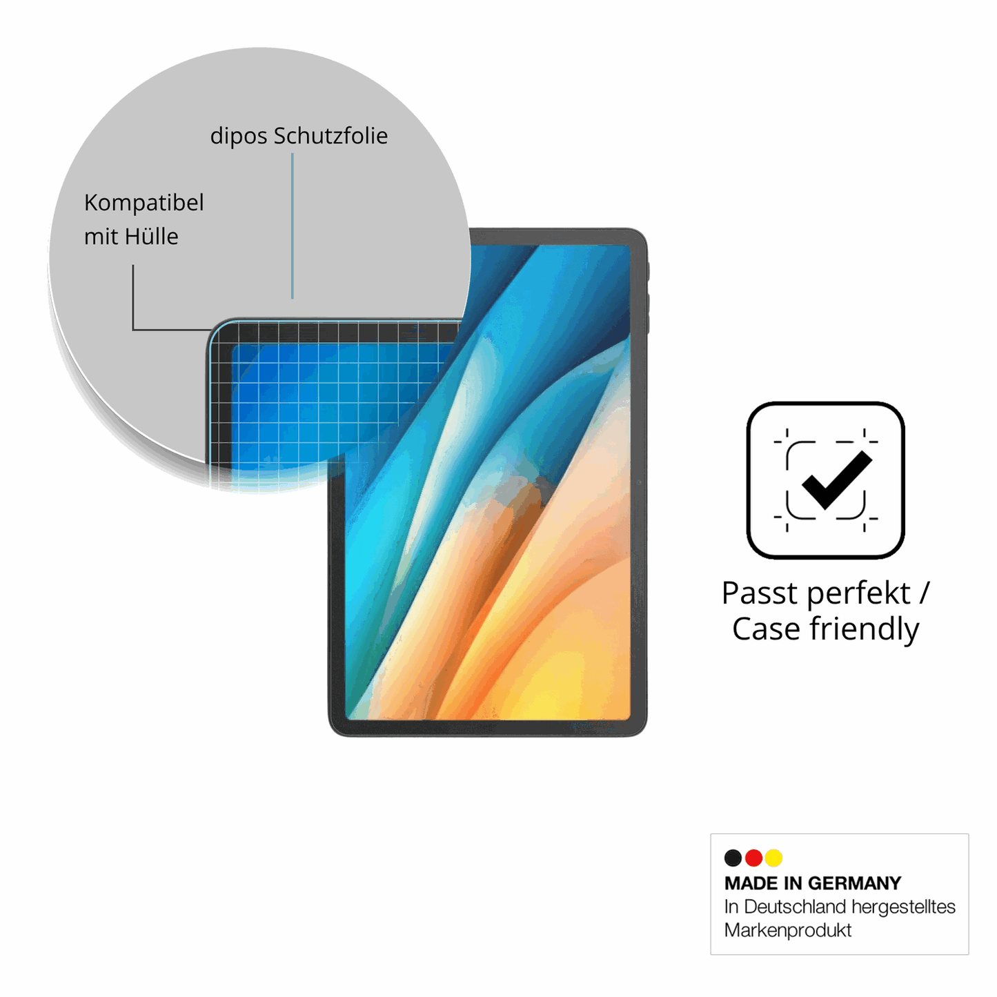 2x Schutzfolie matt für Aiwa Tab AS12 Display-Schutzfolie