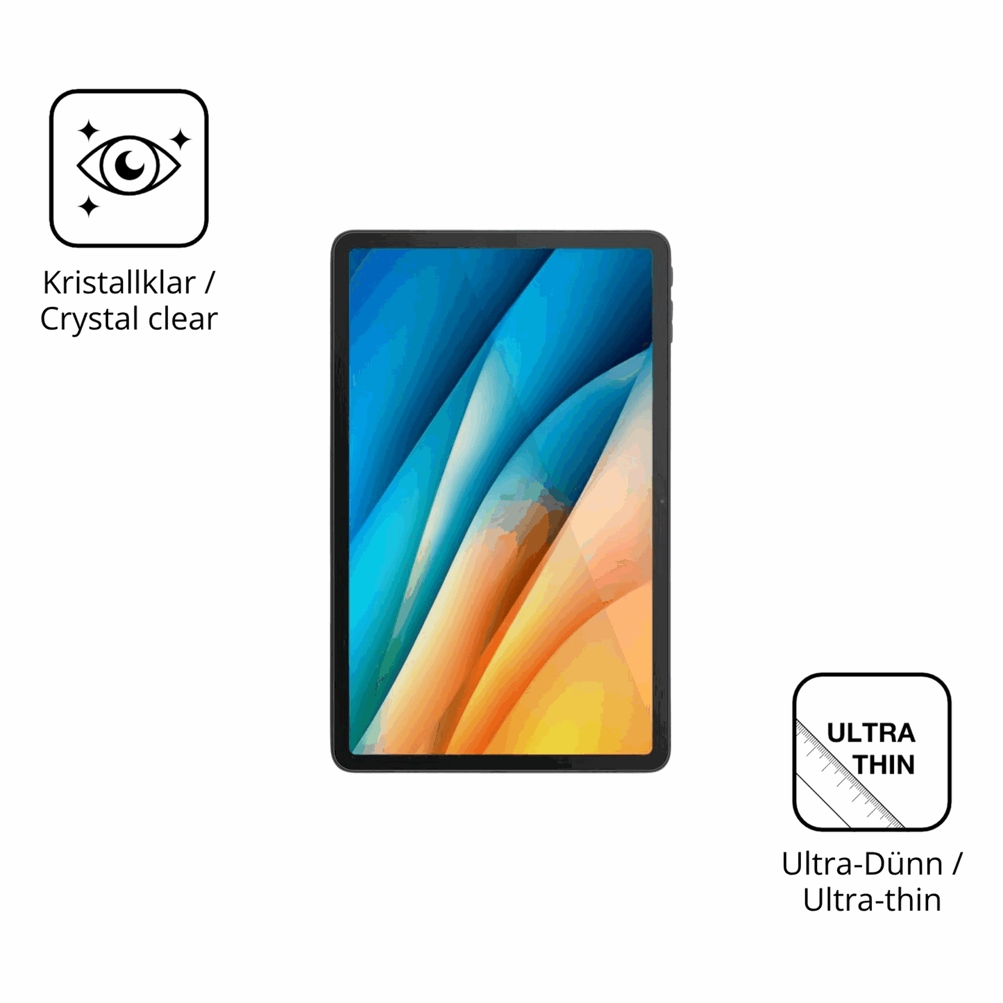 2x Schutzfolie klar für Aiwa Tab AS12 Display-Schutzfolie