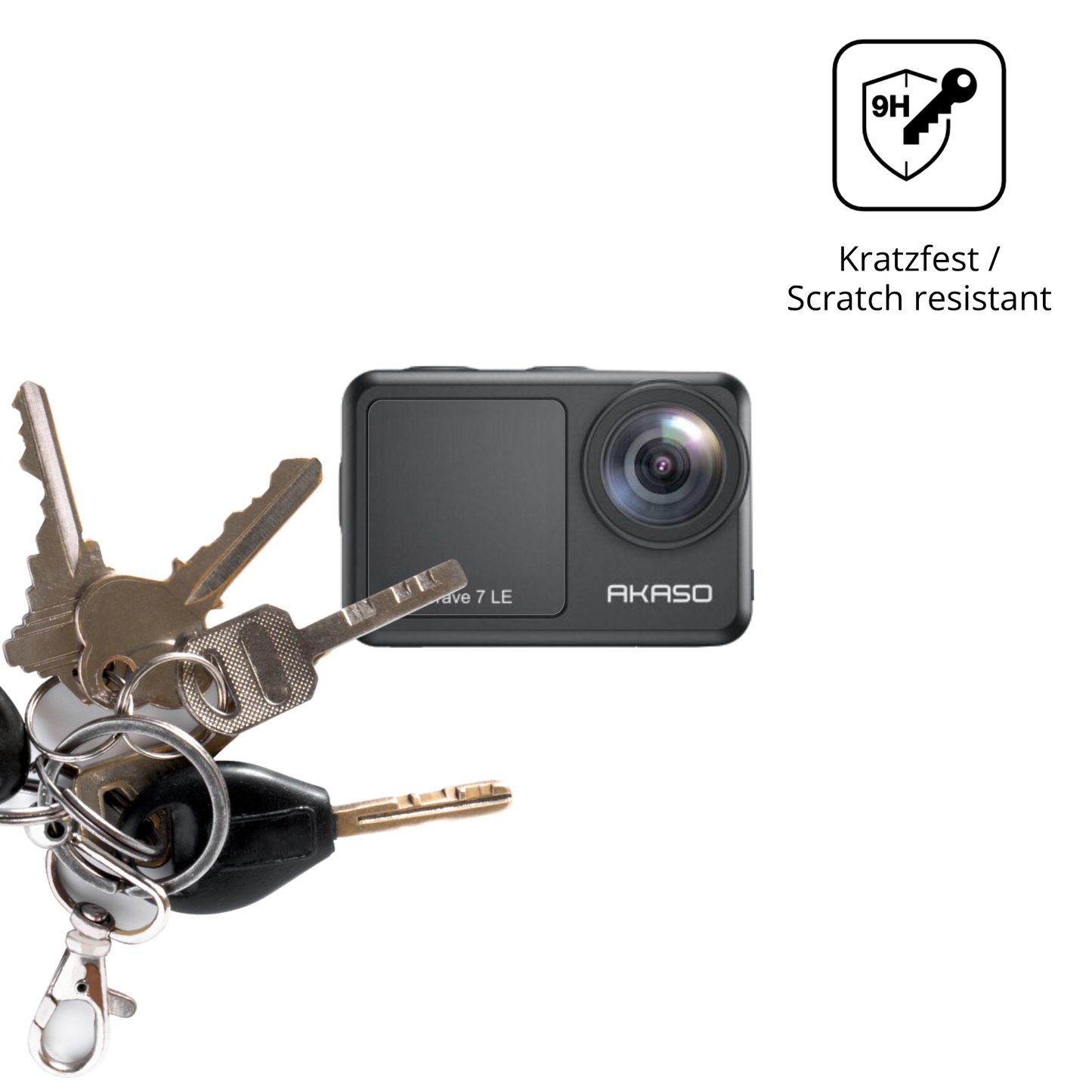 dipos Displayschutz für Akaso Brave 7, mattierte Oberfläche, robuste Festigkeit und perfekte Passform