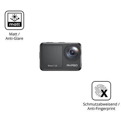 9H Hartbeschichtete, flexible Folie passend zugeschnitten für Akaso Brave 7
