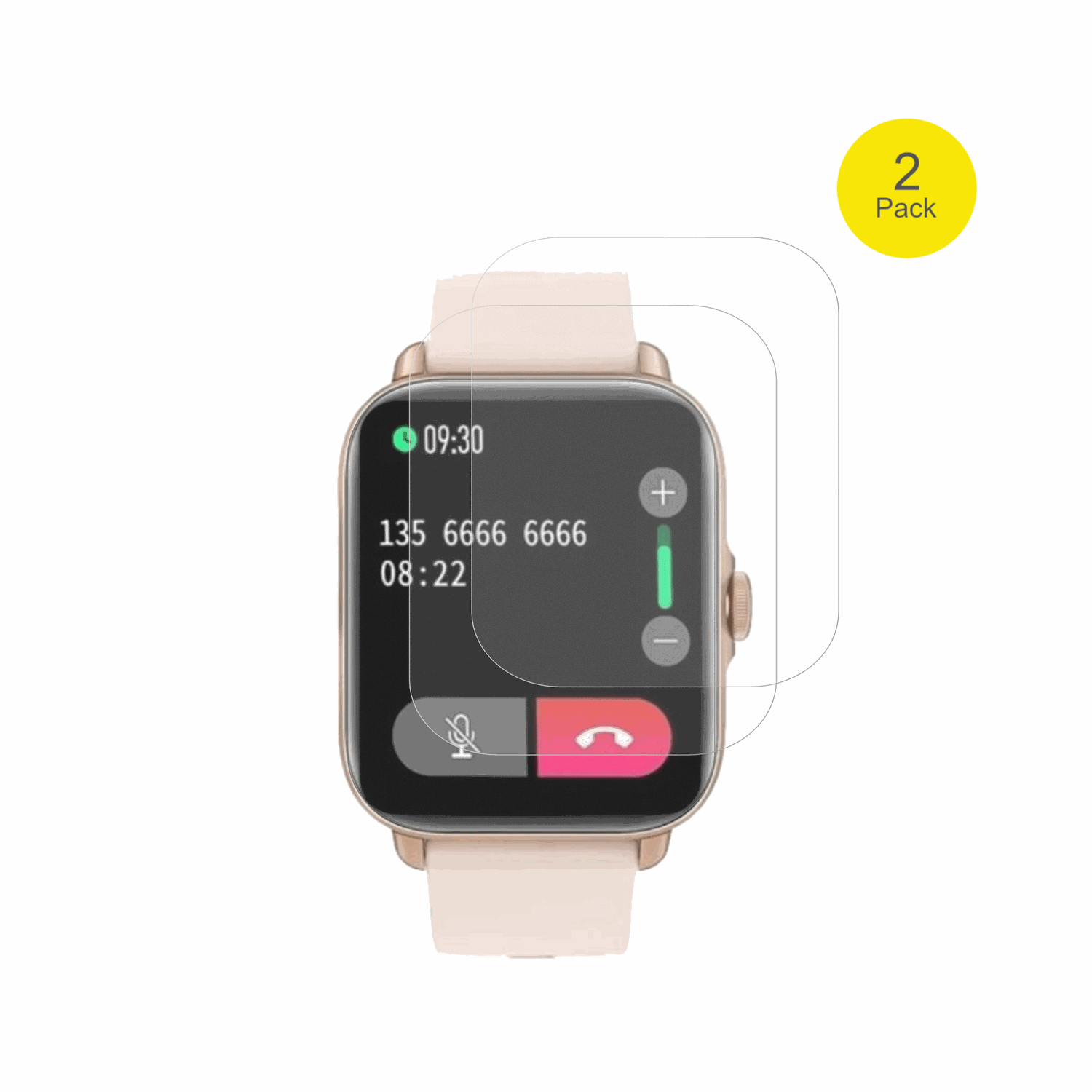 akokiesmartwatch 1.7 zoll mit aufgebrachter dipos Flex Schutzfolie, glasklare Darstellung ohne Einschränkungen