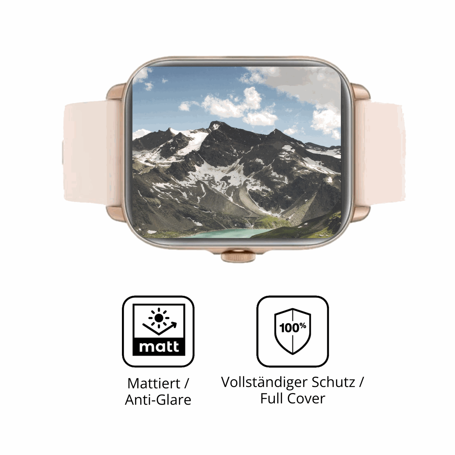 Flexible TPU-Folie passend zugeschnitten für akokiesmartwatch 1.7 zoll, vollständige Abdeckung