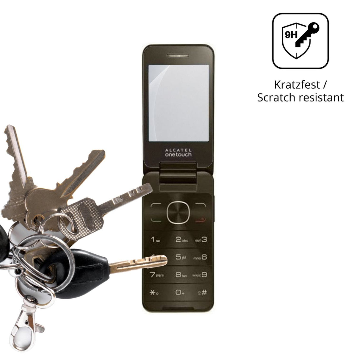 dipos Displayschutz für Alcatel 2012 Chocolate, mattierte Oberfläche, robuste Festigkeit und perfekte Passform