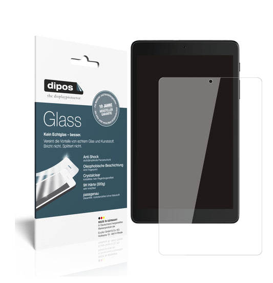Klare Displayschutzfolie von dipos passend für Alcatel 3T 8 (2020), 9H kratzfest und blasenfrei montiert