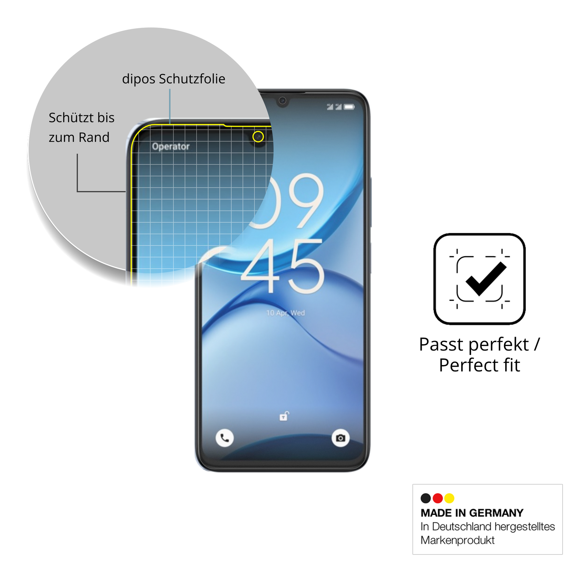 Besonders flexibler Displayschutz mit Anti-Shock-Schicht im Materialmix
