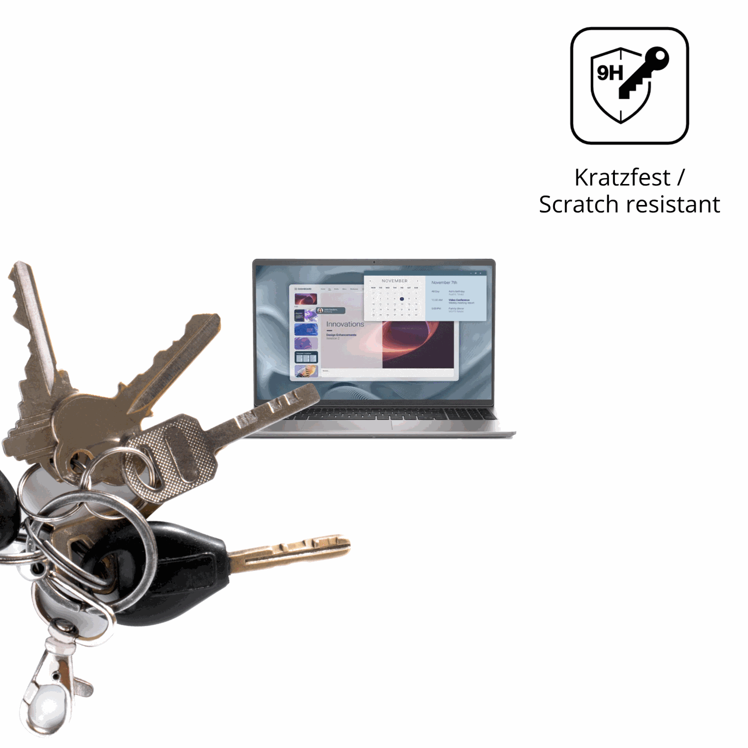 dipos Displayschutz für Alienware Pro 15 Essential PV15250, mattierte Oberfläche, robuste Festigkeit und perfekte Passform