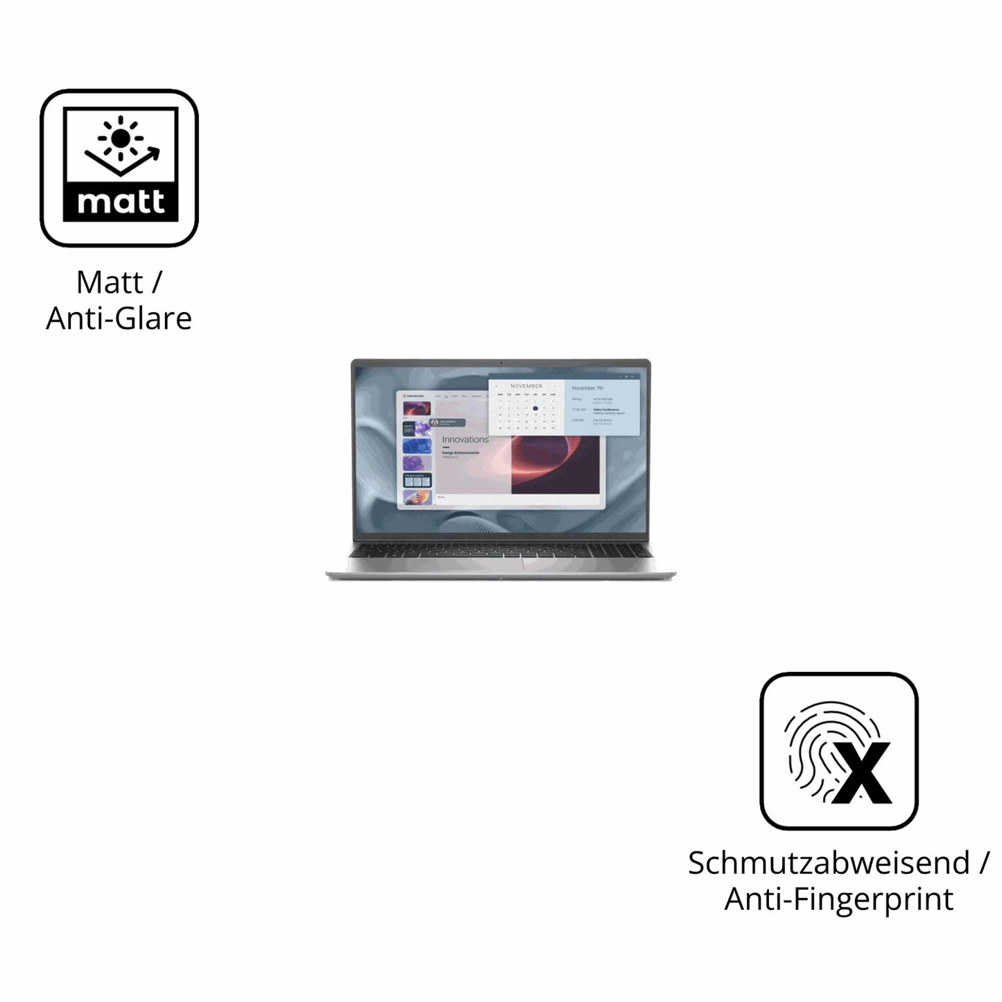 9H Hartbeschichtete, flexible Folie passend zugeschnitten für Alienware Pro 15 Essential PV15250