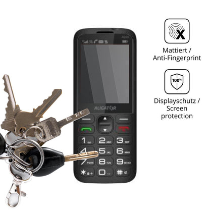 dipos Displayschutz für ALIGATOR AZA930B, mattierte Oberfläche, Blickschutzfilter und perfekter Passform