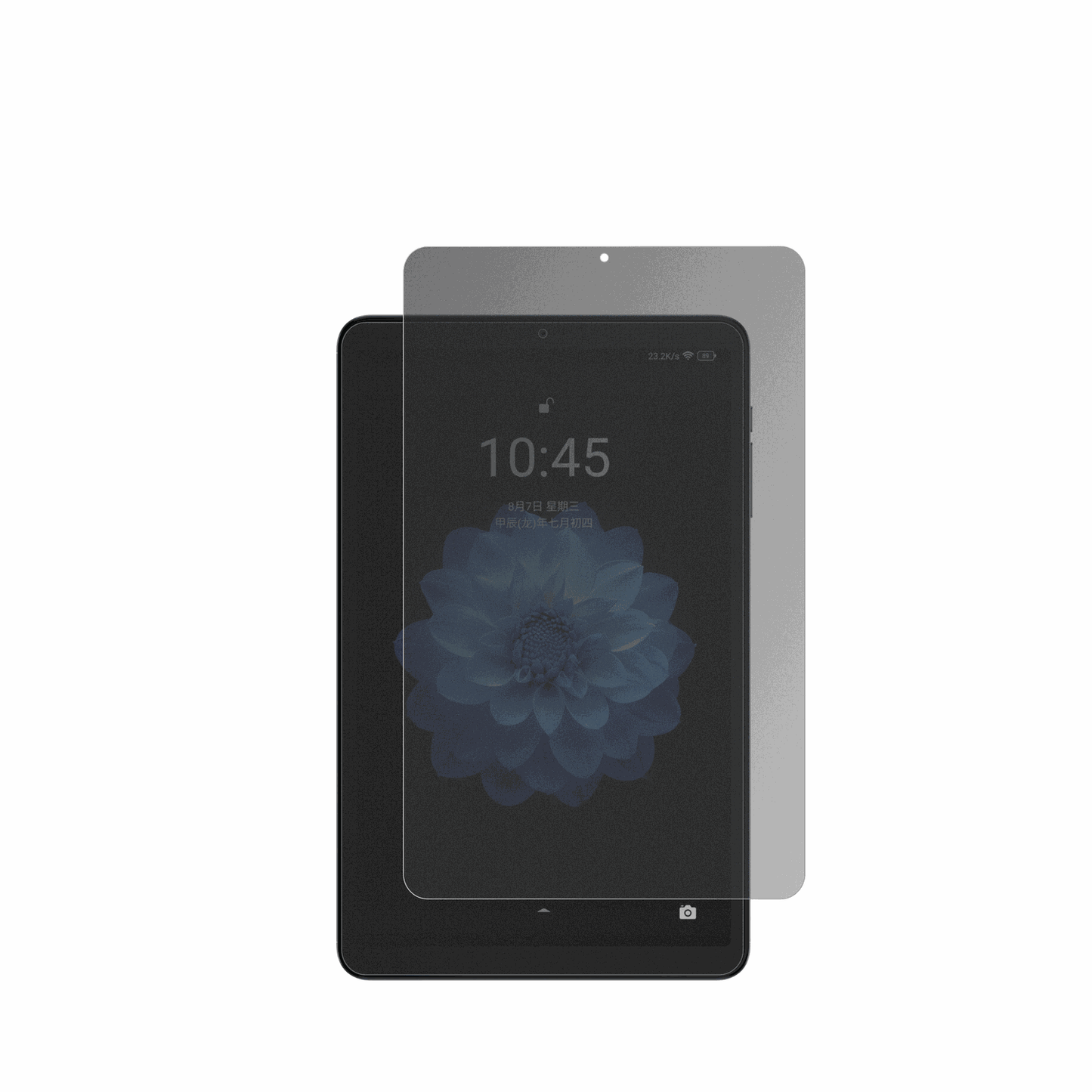 alldocubeiplay 60 mini mit aufgebrachtem dipos Displayschutz, der seitliche Einblicke blockiert