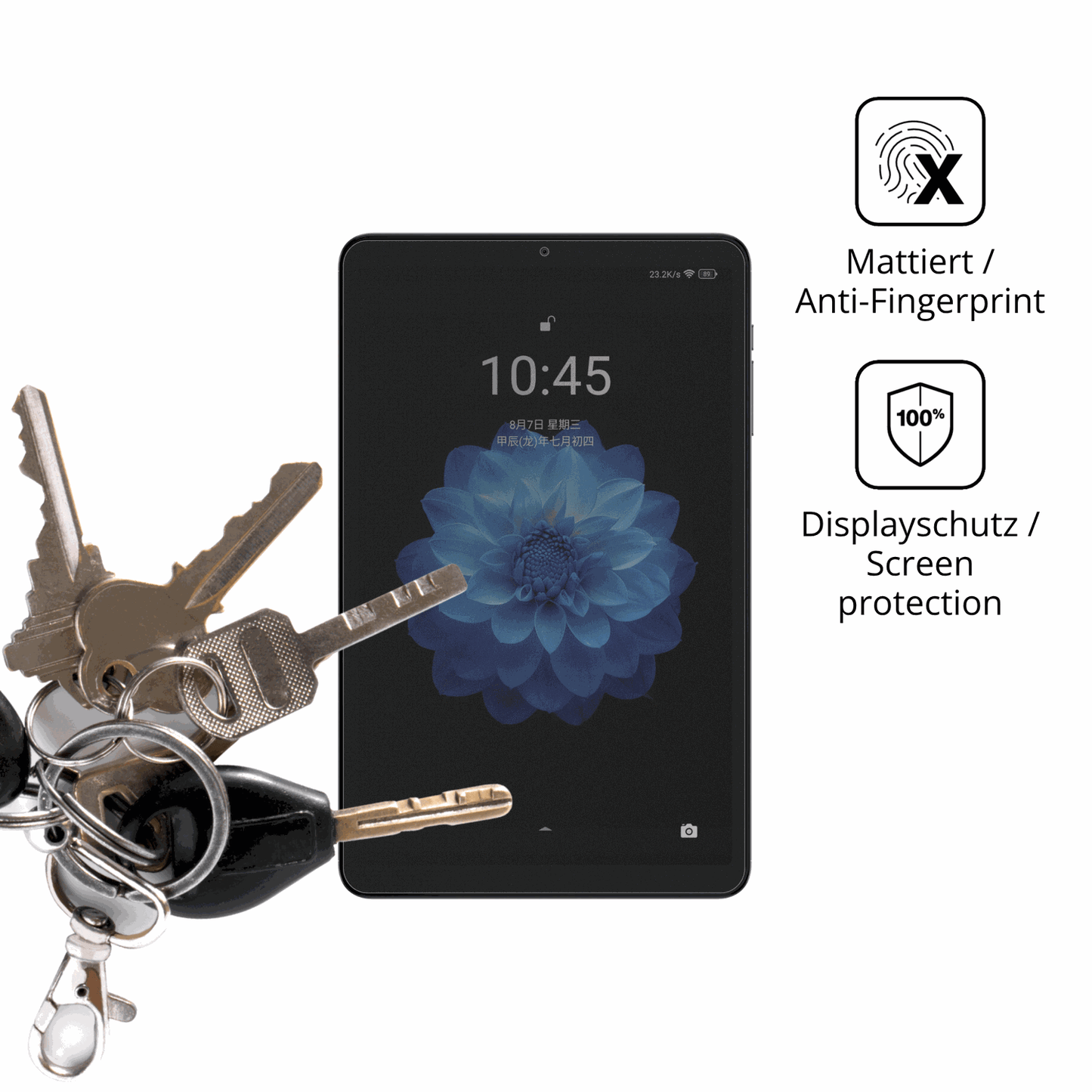 dipos Displayschutz für alldocubeiplay 60 mini, mattierte Oberfläche, Blickschutzfilter und perfekter Passform