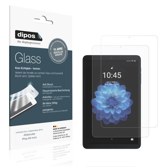 Matte Displayschutzfolie von dipos passend für alldocubeiplay 60 mini, 9H kratzfest und blasenfrei montiert