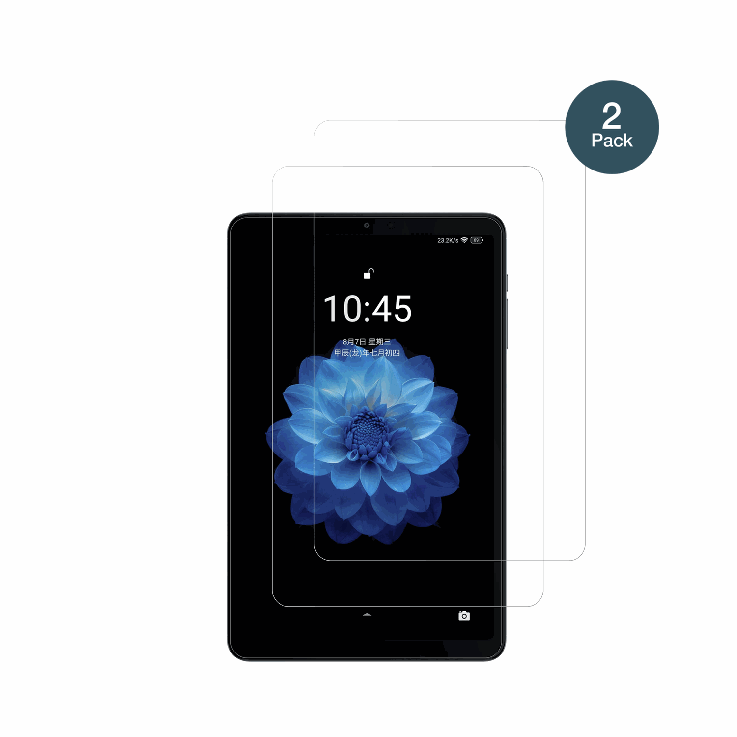 alldocubeiplay 60 mini mit aufgebrachter dipos Flex Schutzfolie, glasklare Darstellung ohne Einschränkungen