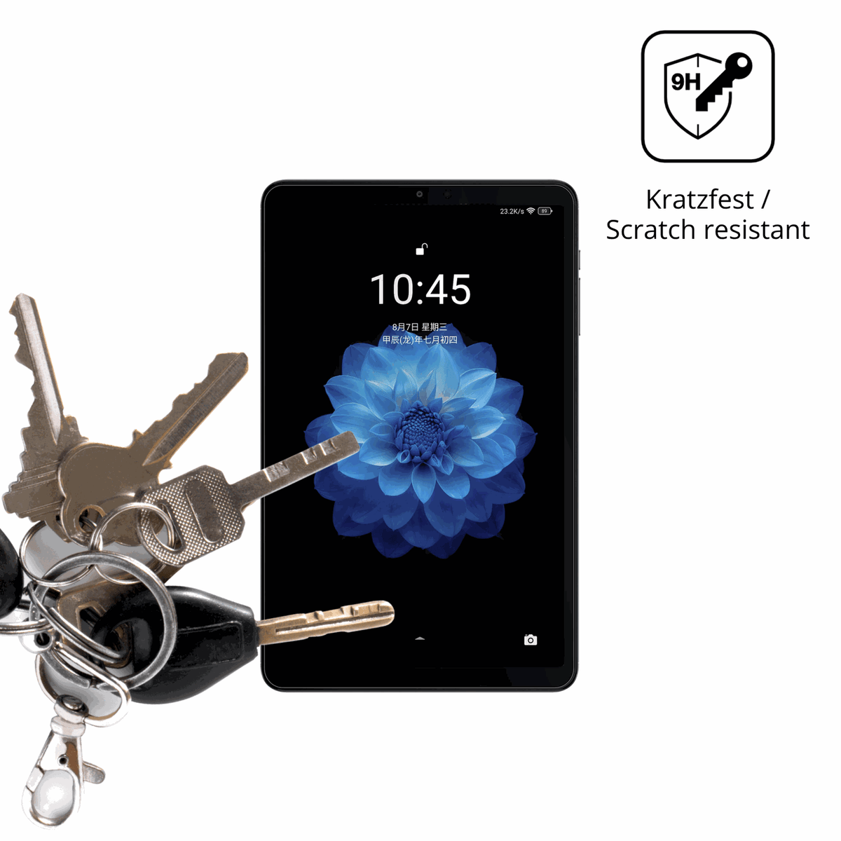 dipos Displayschutz für alldocubeiplay 60 mini, transparente Oberfläche, perfekte Passform auch für die Rundungen