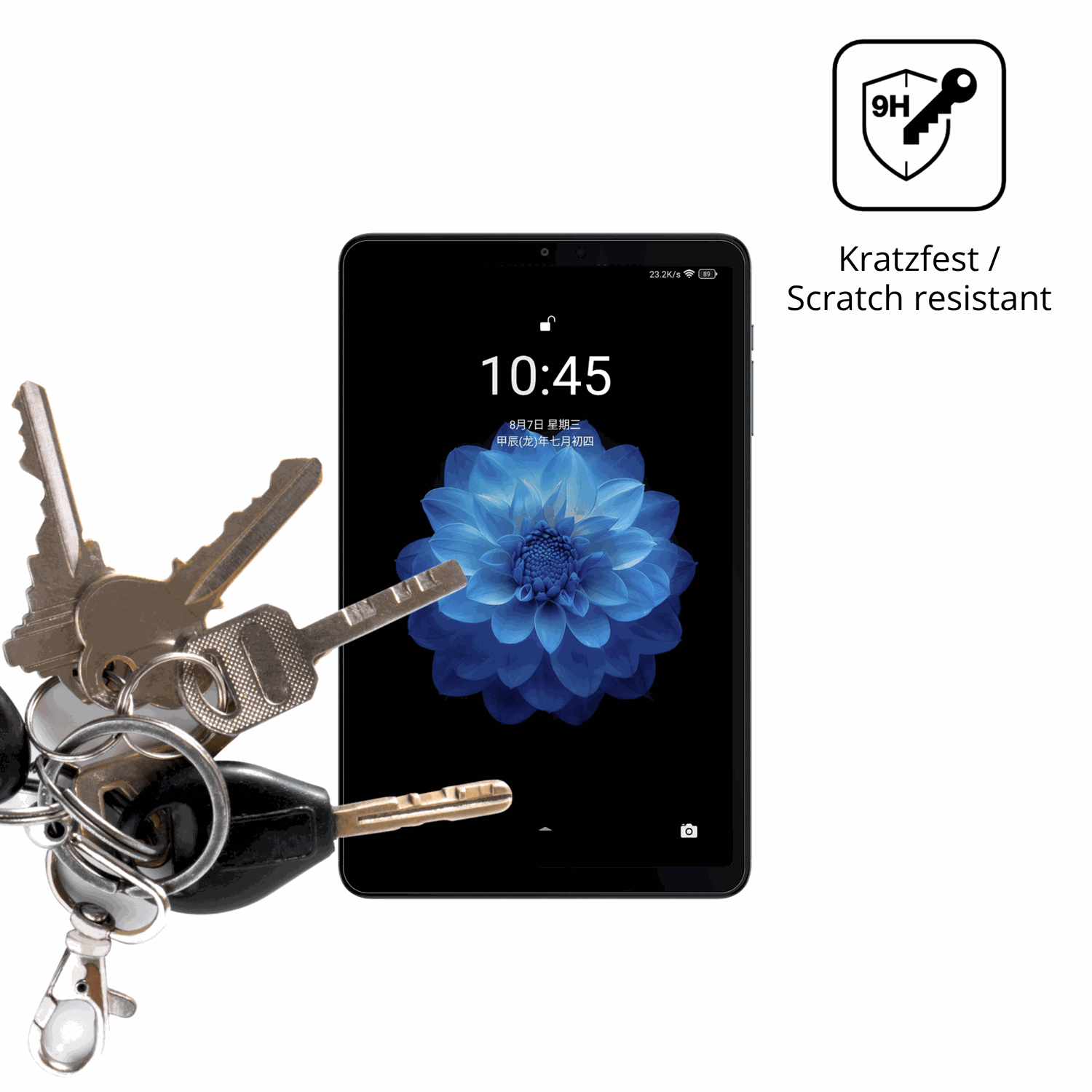 dipos Displayschutz für alldocubeiplay 60 mini, transparente Oberfläche, perfekte Passform auch für die Rundungen