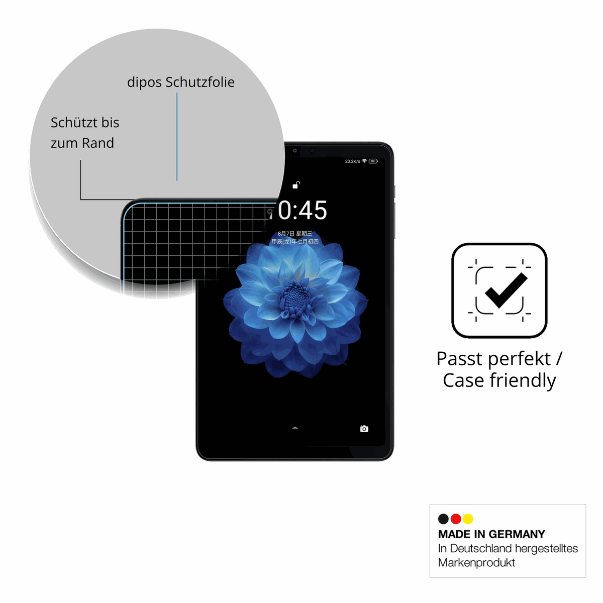 Besonders flexibler Displayschutz mit Anti-Shock-Schicht im Materialmix