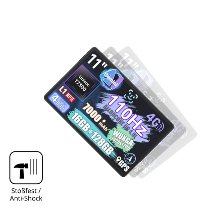 Schutz gegen Kratzer auf dem alldocubeiplay 70e Glas durch Schlüssel, Stöße gegen die Tischkante oder Stürze