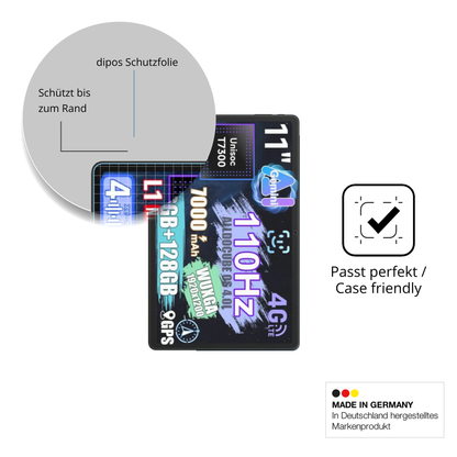 Schutzglasfolie mit optimaler Passform, zur Verwendung mit Hüllen geeignet