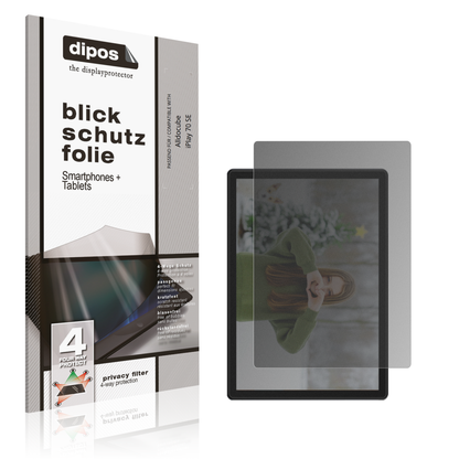 Blickschutzfolie von dipos passend für Alldocube iPlay 70 SE, präziser Zuschnitt und blasenfrei montiert