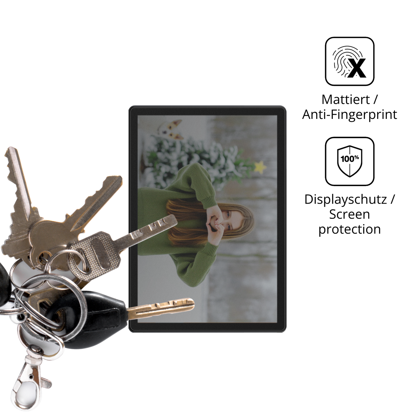 dipos Displayschutz für Alldocube iPlay 70 SE, mattierte Oberfläche, Blickschutzfilter und perfekter Passform