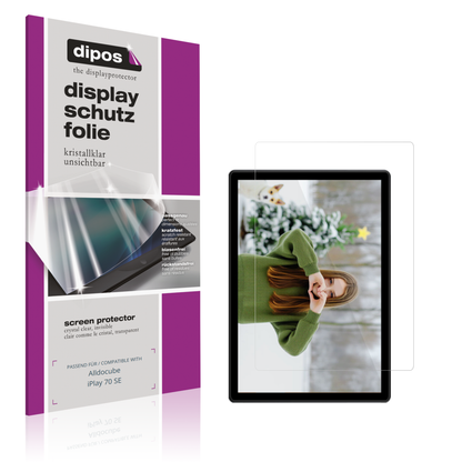 Klare Displayschutzfolie von dipos passend für Alldocube iPlay 70 SE, präziser Zuschnitt und blasenfrei montiert