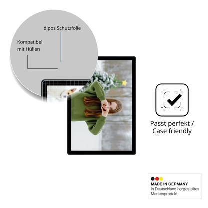 Schutzfolie mit optimaler Passform, zur Verwendung mit Hüllen geeignet