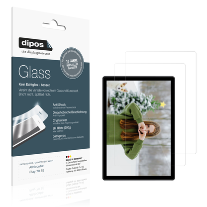 Klare Displayschutzfolie von dipos passend für Alldocube iPlay 70 SE, 9H kratzfest und blasenfrei montiert