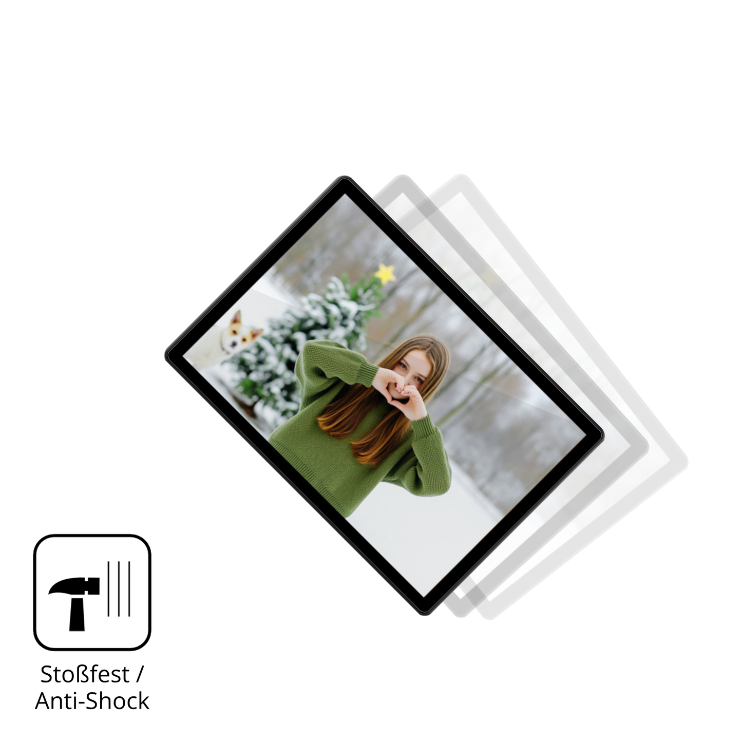 Schutz gegen Kratzer auf dem Alldocube iPlay 70 SE Glas durch Schlüssel, Stöße gegen die Tischkante oder Stürze