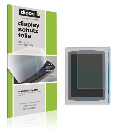 Matte Displayschutzfolie von dipos passend für Allen-Bradley 2711P-RDT15C, präziser Zuschnitt und blasenfrei montiert
