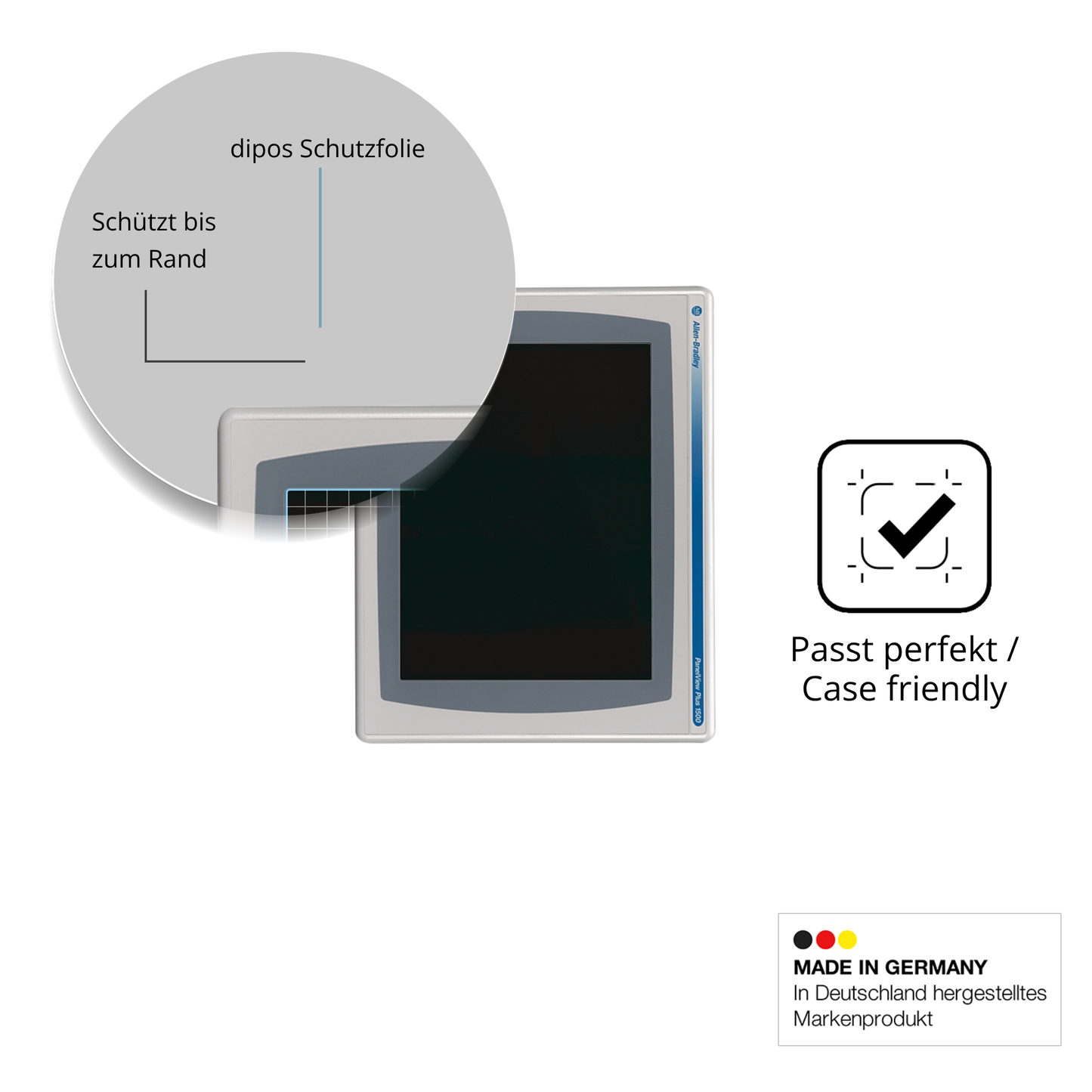Besonders flexibler Displayschutz mit Anti-Shock-Schicht im Materialmix