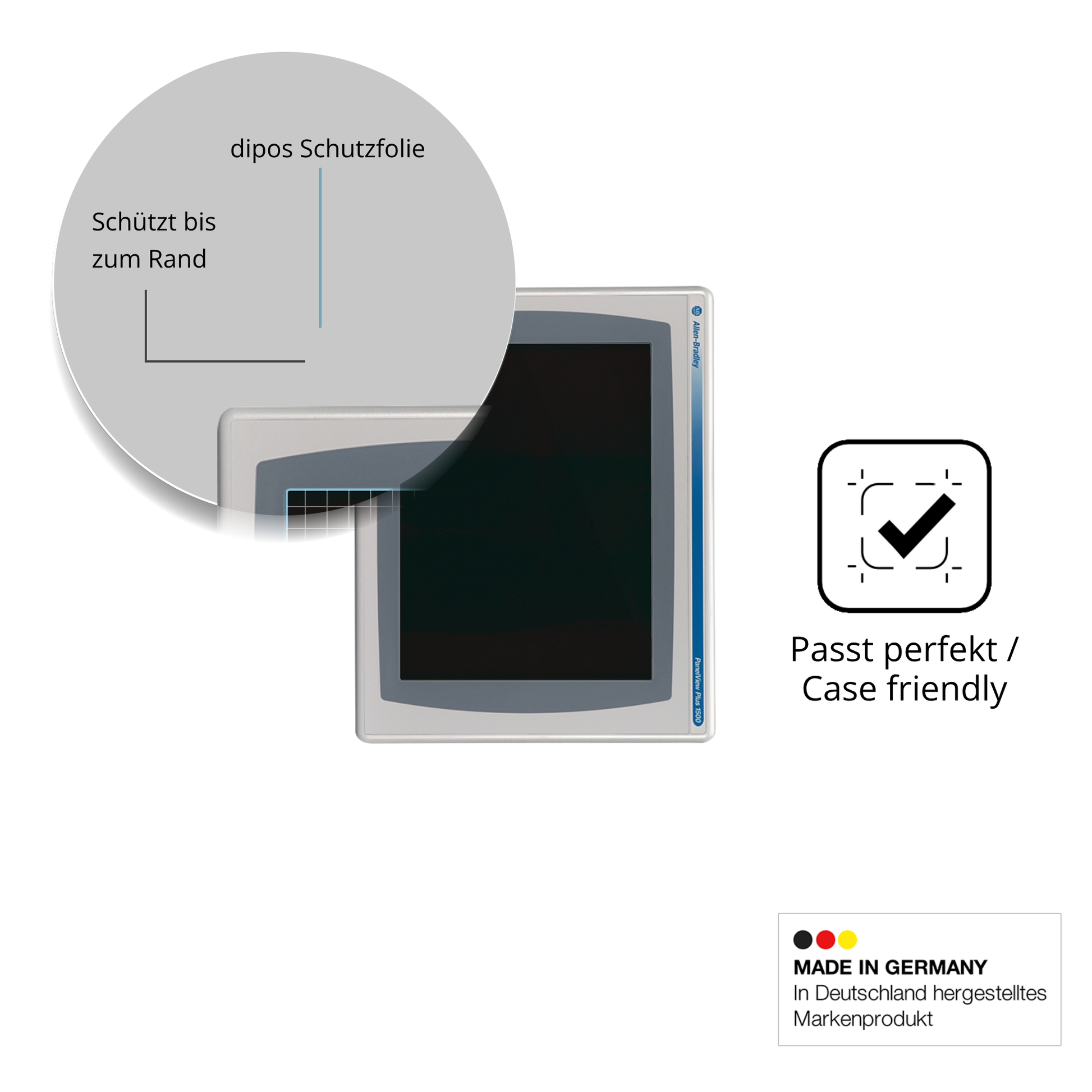 Besonders flexibler Displayschutz mit Anti-Shock-Schicht im Materialmix