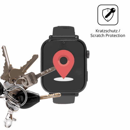 Schutz gegen Kratzer auf dem Alutoria A22 1.57 Zoll Smartwatch Glas durch Schlüssel oder Ähnliches