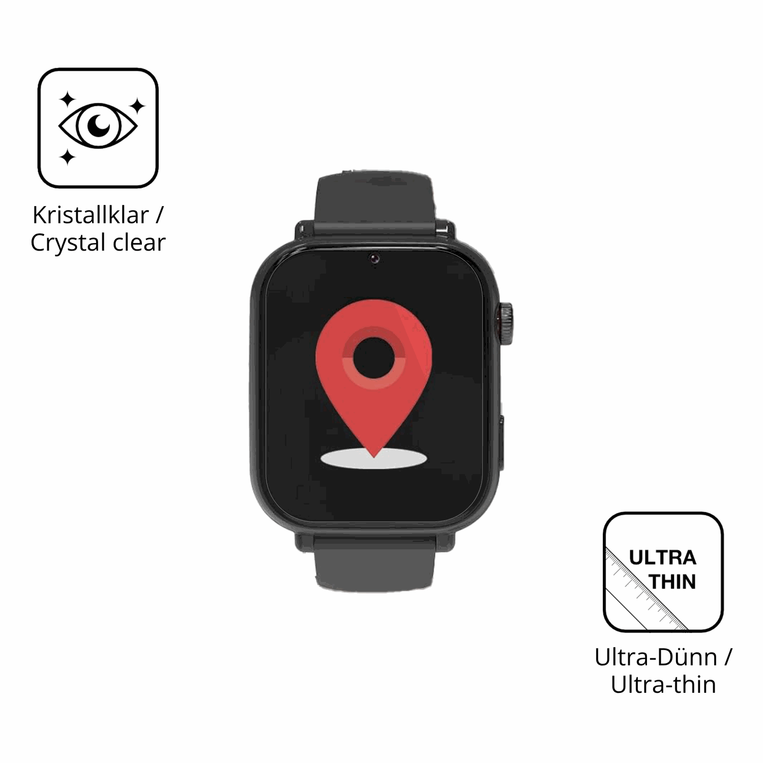 Dünne und klare Folie passend zugeschnitten für Alutoria A22 1.57 Zoll Smartwatch