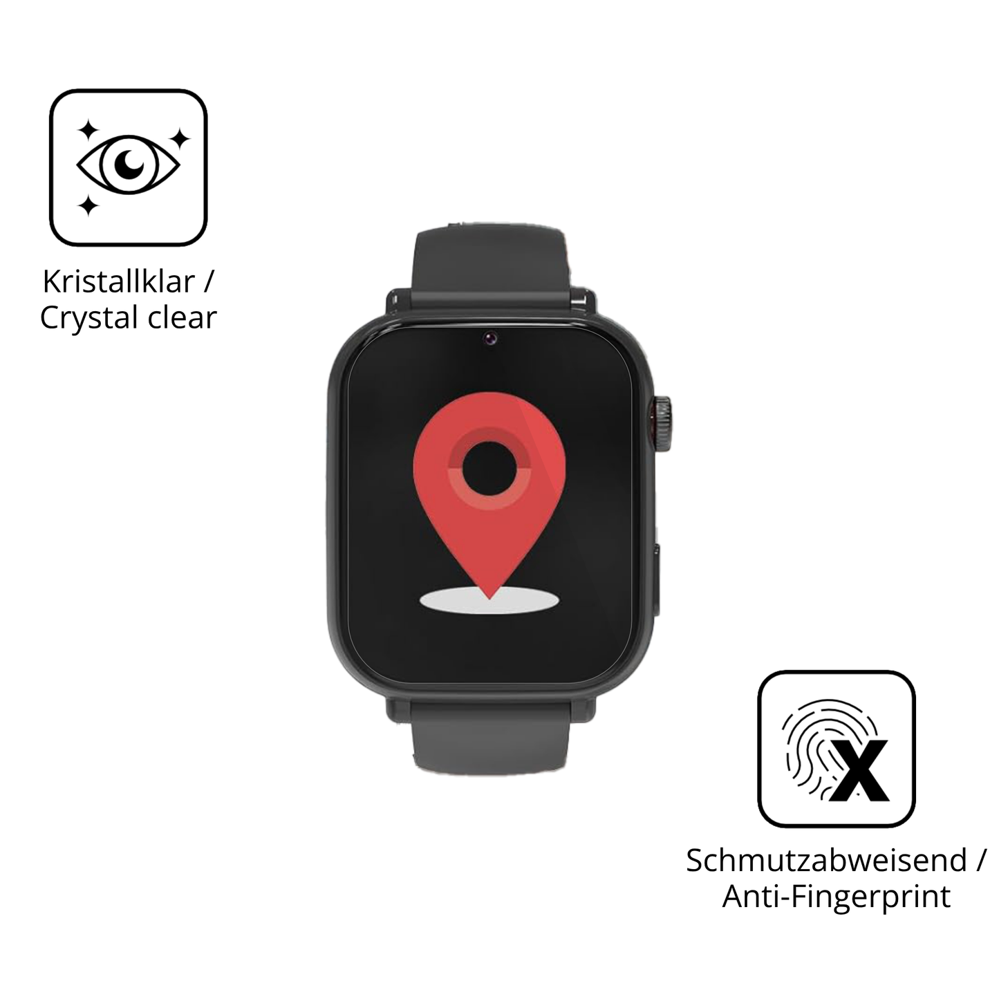 Flexible TPU-Folie passend zugeschnitten für Alutoria A22 1.57 Zoll Smartwatch, vollständige Abdeckung