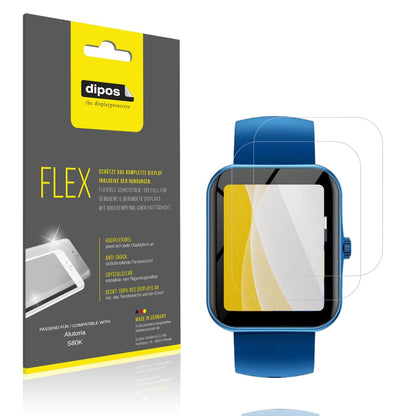 Klare Displayschutzfolie von dipos passend für Alutoria S80K, 100% Displayabdeckung und blasenfreie Montage
