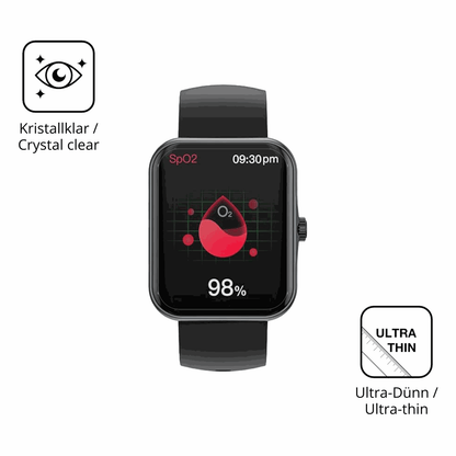 Dünne und klare Folie passend zugeschnitten für Alutoria S80K 1.83 Zoll Smartwatch