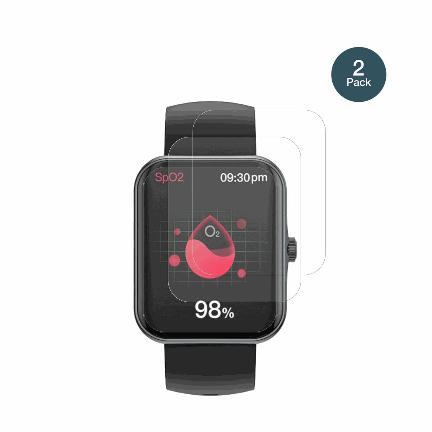 AlutoriaS80K 1.83 Zoll Smartwatch mit aufgebrachter dipos Panzerfolie, die lästige Fingerabdrücke minimiert
