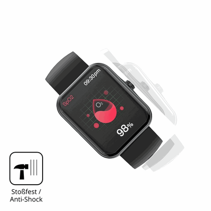 Schutz gegen Kratzer auf dem Alutoria S80K 1.83 Zoll Smartwatch Glas durch Schlüssel, Stöße gegen die Tischkante oder Stürze