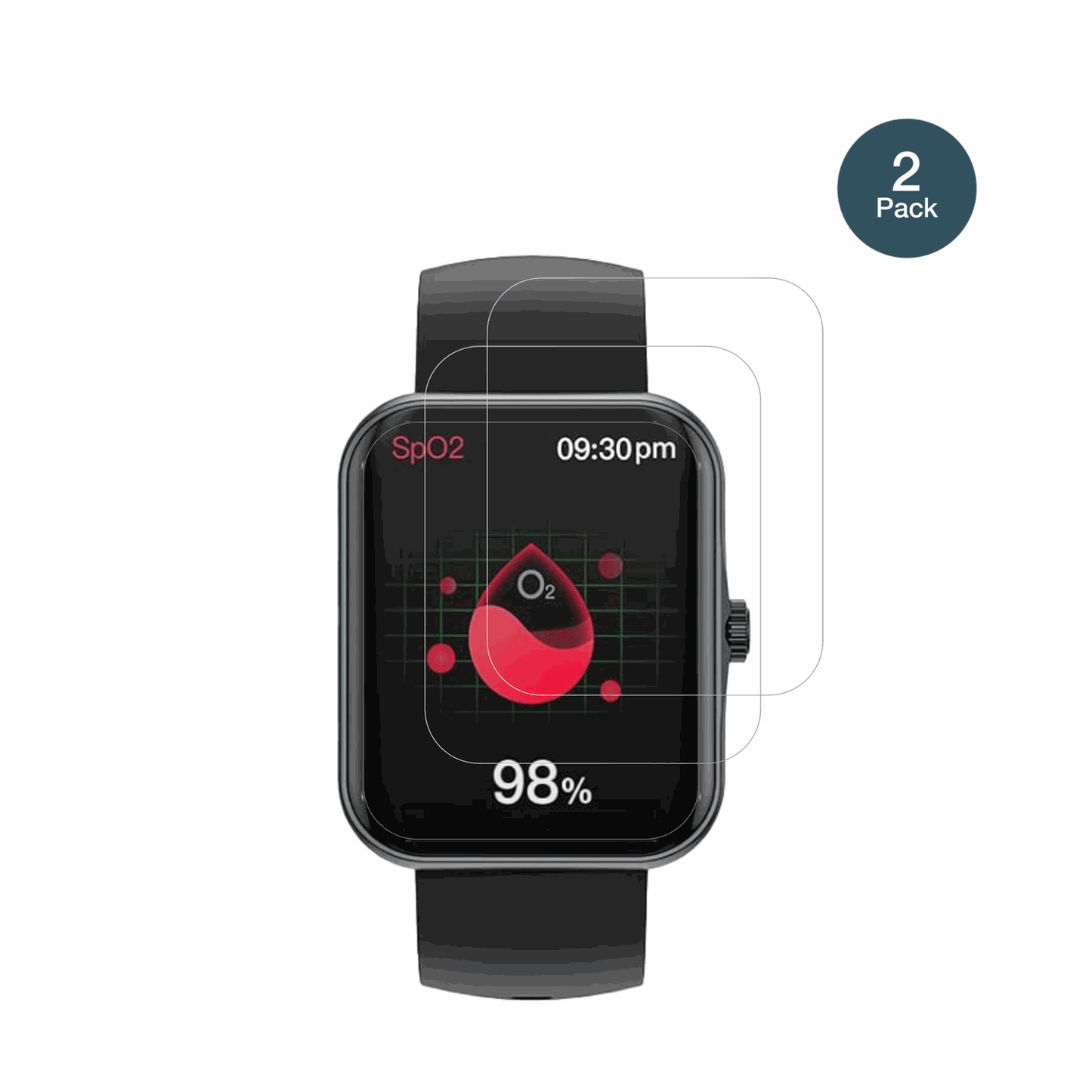 AlutoriaS80K 1.83 Zoll Smartwatch mit aufgebrachter dipos Flex Schutzfolie, glasklare Darstellung ohne Einschränkungen