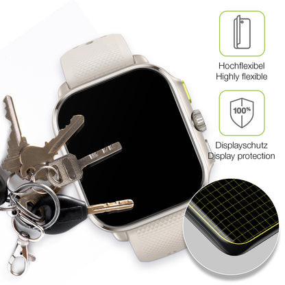 dipos Displayschutz für Amazfit Cheetah Square, transparente Oberfläche, perfekte Passform auch für die Rundungen